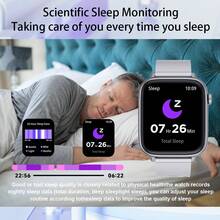 1 Đồng hồ thông minh dây đeo silicon Unisex, Màn hình cảm ứng độ nét cao 1,83", Nhiệt độ cơ thể, Dự báo thời tiết, Bluetooth, Thông tin thể thao, Báo thức, Xem ngày, Trình phát nhạc, Theo dõi nhịp tim, Nhắc nhở ít vận động, Cảnh báo cuộc gọi, Tương thích với Android và IOS, Thích hợp làm quà tặng, Trường học, Thể thao, Tụ tập, v.v. - Nhiều màu - Xem 4