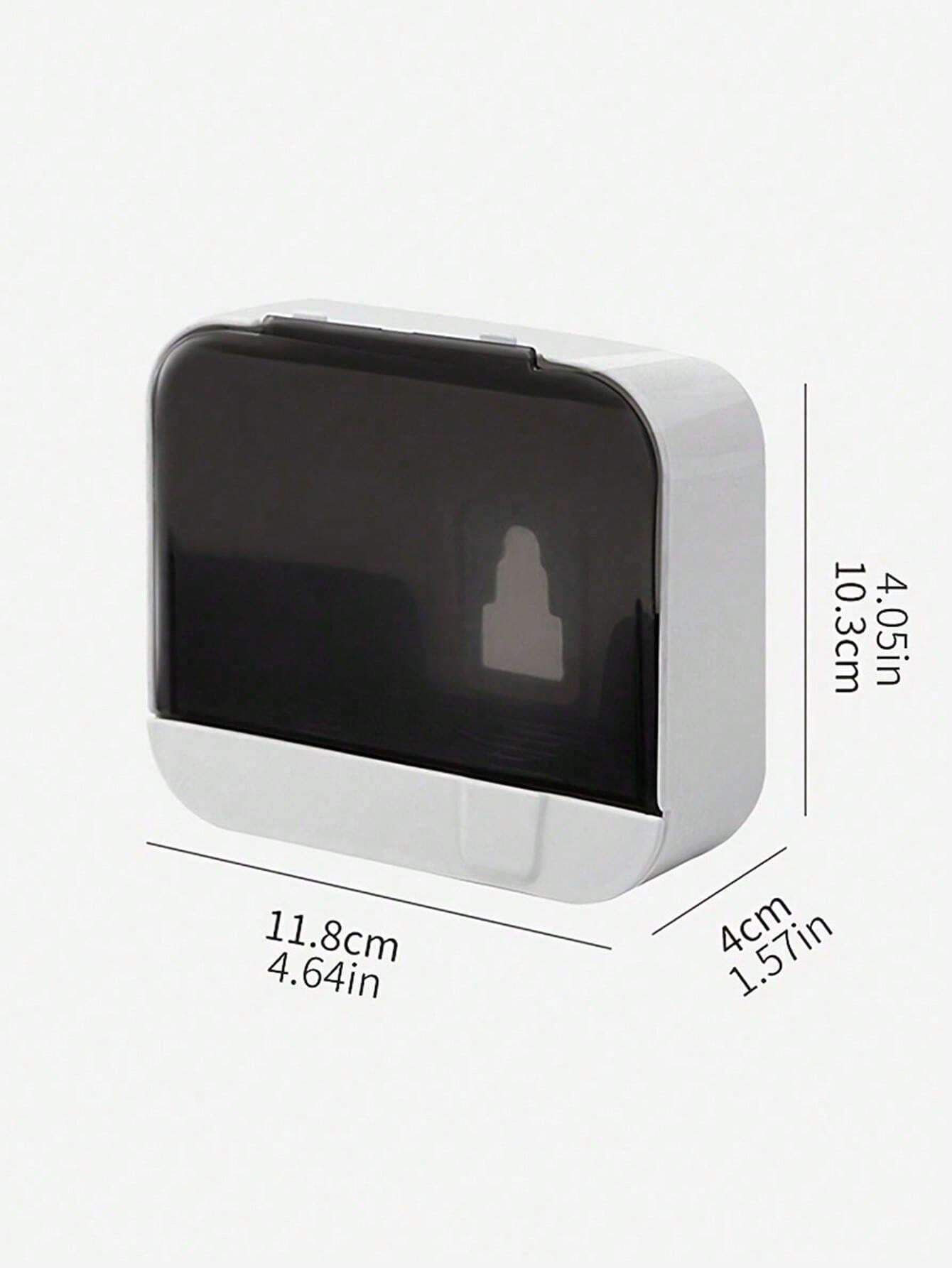 WallMounted Soap Dish With Flip Cover, Creative DustProof Bathroom