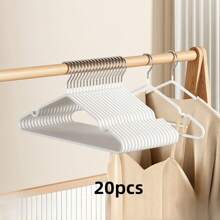 10/20/30/40件成人非不锈钢豪华静音衣架，家用晾衣架，奢华柔和色，无角度悬挂，防弯曲涂层晾衣架