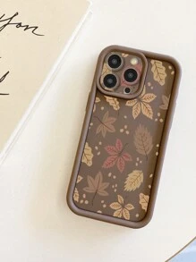 1个复古枫叶图案防震摄像头保护手机壳，采用精准孔位设计，兼容苹果 11 Pro Max/12 Pro Max/13 Pro Max/14 Pro Max/15 Pro Max/16 Plus/16 Pro Max，兼容红米、OPPO、Realme、vivo、Infinix、荣耀、一加等品牌手机，国际版，非国内版。 - 棕色 - 查看 4