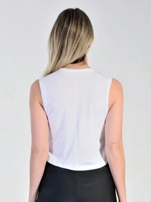WOMEN'S CROPPED TANK TOP - trắng - Xem 3