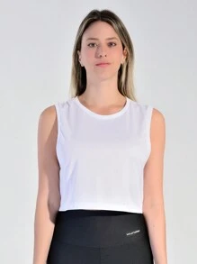 WOMEN'S CROPPED TANK TOP - trắng - Xem 2