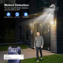 SWVW Camera an ninh PTZ WiFi có dây 2K 4MP ống kính kép (2x2MP) ngoài trời với góc siêu rộng, Camera 360 độ cắm điện 2,4 GHz, Phát hiện người/xe, Còi báo động, Tầm nhìn ban đêm màu, 2,4GWIFI Camera an ninh gia đình trong nhà và ngoài trời, Camera WIFI không dây, Camera IP, Camera PTZ, Camera vòng, Không có Camera giám sát, Camera CCTV, Camera thú cưng, Camera giám sát IP PTZ ngoài trời trong nhà thông minh - Phích cắm loại C của EU (220-240V) - Xem 8