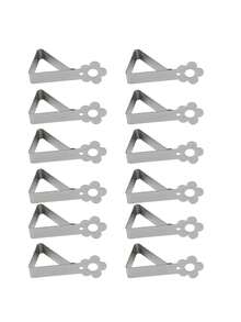 12 chiếc kẹp khăn trải bàn bằng thép không gỉ chịu lực, bền, giữ chắc chắn cho các buổi dã ngoại, sự kiện ngoài trời và lễ kỷ niệm, hoàn hảo cho nhà hàng, lều bạt, đám cưới và tiệc tốt nghiệp - Nhiều màu - Xem 10