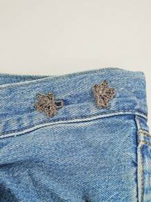 1 Set Adjustable Butterfly Shaped Brooch Clip Suitable For Jeans, T-Shirts, Pants, No Sewing, Detachable Button Clip Without Tools - Adjustable Waist Buckle - View 2
