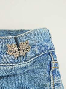 1 Set Adjustable Butterfly Shaped Brooch Clip Suitable For Jeans, T-Shirts, Pants, No Sewing, Detachable Button Clip Without Tools - Adjustable Waist Buckle - View 5