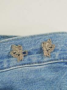 1 Set Adjustable Butterfly Shaped Brooch Clip Suitable For Jeans, T-Shirts, Pants, No Sewing, Detachable Button Clip Without Tools - Adjustable Waist Buckle - View 4