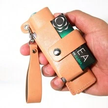 1 件女士高端挂绳纯色皮革保护套，便携式储物袋适用于 IQOS ILUMA I ONE 和香烟盒，时尚、优雅且节省空间