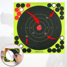 Pegatinas fluorescentes verdes para práctica de tiro con armas, flechas y dardos