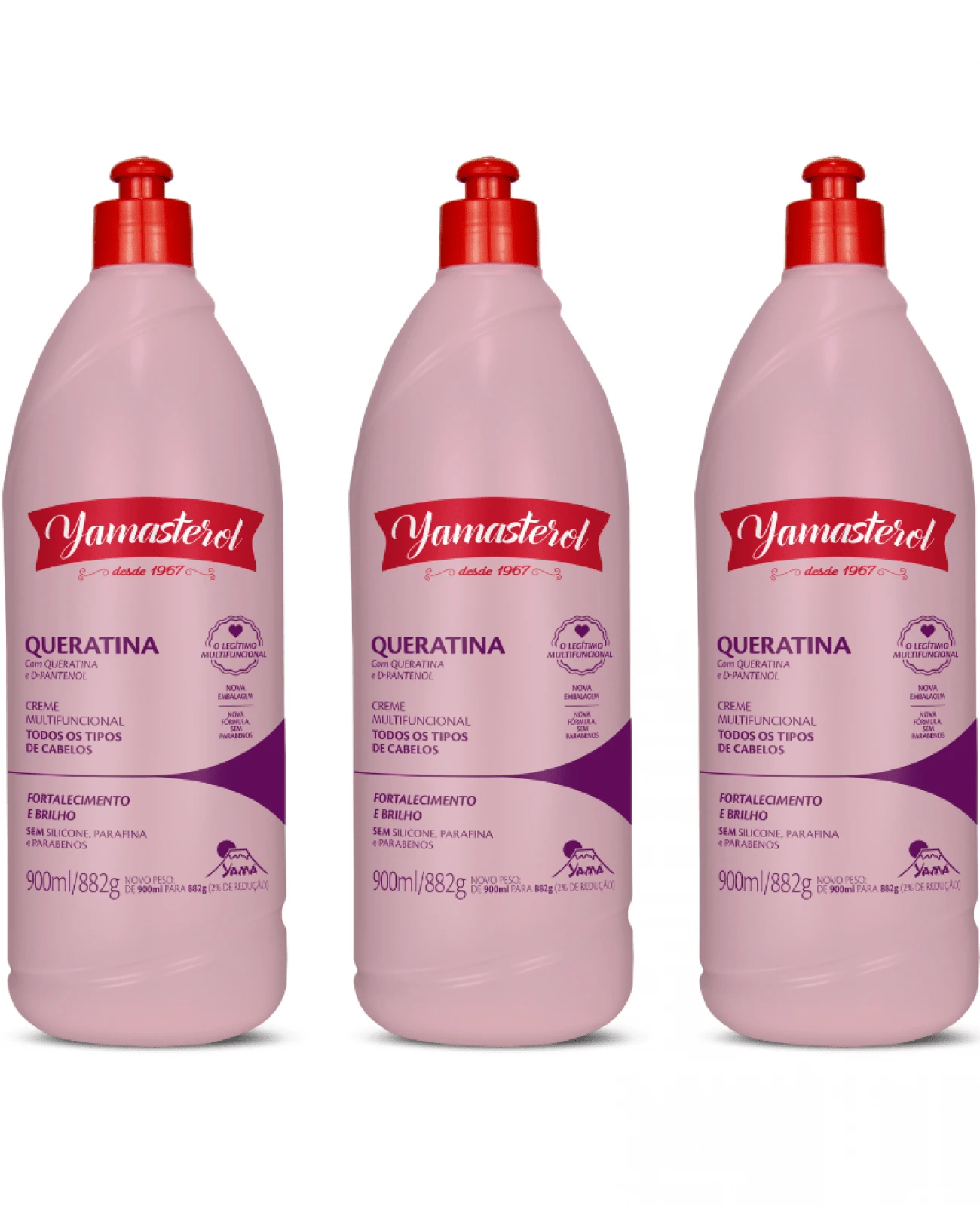 Kit 3 Yamasterol Keratin 900ml - Yamá - trắng - Xem 1