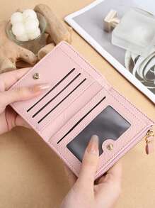 Minimalist Zipper Wallet High-End Women's Wallet Fashionable PU Patchwork Card Holder Compact Zipper Wallet Suitable As Gift For Women Wallet Mini Wallet Purse Wallet Small Wallet Cute Wallet Wallet