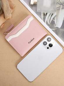 Minimalist Zipper Wallet High-End Women's Wallet Fashionable PU Patchwork Card Holder Compact Zipper Wallet Suitable As Gift For Women Wallet Mini Wallet Purse Wallet Small Wallet Cute Wallet Wallet