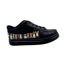 Tenis Bordados de Perros y Gatos - Negro - Ver 2