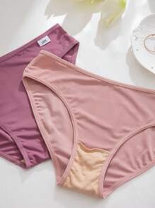 5pcs Women Plain Color "Love" Comfortable Breathable Panties