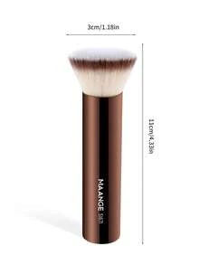 MAANGE 1pc Cọ trang điểm chuyên nghiệp có hộp giấy, Cọ nền đầu tròn, Cọ má hồng, Cọ phấn phủ dạng bột, Dụng cụ trang điểm bằng sợi mềm và thân thiện với da, dễ dàng mang theo, Quà tặng cho phụ nữ và trẻ em gái - Cà phê nâu - Xem 3