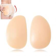 1 Pair Fake Buttocks Silicone Buttock Pads Buttock Enhancement Buttock Shaping Buttock Insert Pads Ski Cushioning Silicone Pads Beige