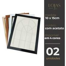 Kit 2 Photo Frames 10x15cm A6 Frames Acetate Frames And Tie Back - 黑色 - 查看 2