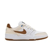 Nike Full Force Low Casual Sneakers - Men's, Comfortable, Versatile, Cushioned, Low-Top, Brown/White/Tan, HJ3485-121