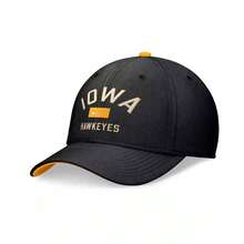 Nike Men's Black  Hawkeyes Primetime Swoosh Flex Hat - Black - View 3