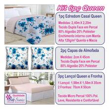 6-Piece Set Kit, 1 Duvet And 1 Queen-Size Sheet, 2 Pillowcases And 2 Pillowcases SKU 10385 - 綠松石和珍珠 - 查看 3