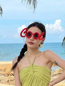 1副节日派对服装眼镜，红色酷炫生日趣味眼镜，庆祝嘉年华拍照道具派对用品 - 多色 - 查看 5