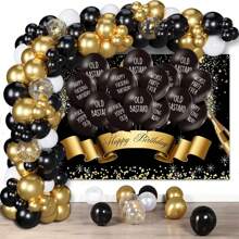 8/16 件生日黑色气球趣味派对配件虐待生日气球 - 8 个不同趣味攻击性气球（适合她/他），圣诞节 - 黑色 - 查看 7