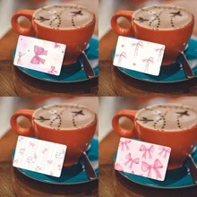 带蝴蝶结的猫信用卡贴纸、无气泡超薄信用卡贴纸、钥匙保护贴纸、运费、借记卡、信用卡趣味工艺贴纸、剪贴簿、礼品和工艺贴纸奖励、礼品贴纸、返校、学校用品