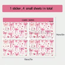 带蝴蝶结的猫信用卡贴纸、无气泡超薄信用卡贴纸、钥匙保护贴纸、运费、借记卡、信用卡趣味工艺贴纸、剪贴簿、礼品和工艺贴纸奖励、礼品贴纸、返校、学校用品