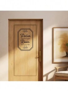 1pc,Custom Door Stickers - Personalized Door Stickers - Custom Decals - Room Door Decals, Valentine Day, Valentine Day Decor Gifts Birthday Graduation,Graphic Print - Black - View 6