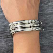 3PCS/SET Bohemian Style Multicolor Acrylic Tube Bangle Bracelet For Women - Bracelet - View 9