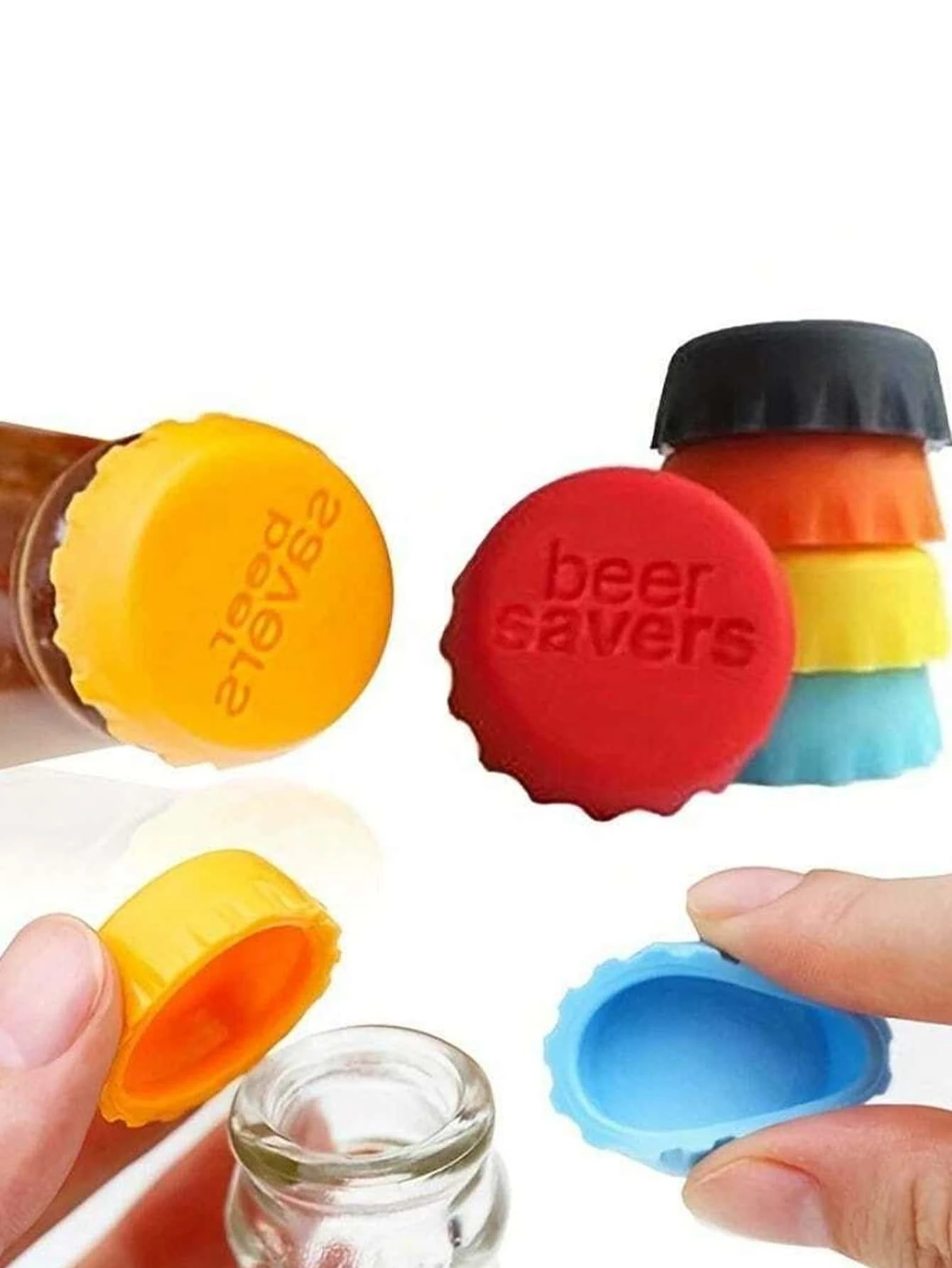 Reusable Silicone Bottle Cap, Sealed Beer Lid, Kitchen Vinegar Soy