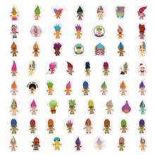 60Pcs Troll Doll Stickers Cute Vintage Doodle Vinyl Waterproof Stickers, Suitable For Water Bottles, Laptops, Phones, Skateboards, Guitars, Luggage, Scrapbooks, Helmets, Decorations For Children, Teenagers, Adults' Party And Diy, Scrapbooking, Gifting, Christmas Decoration,Kids Luggage,Gravity Falls,Christmas Vinyl Stickers - Multicolor - View 3