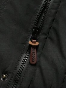 Chaqueta para exteriores impermeable y a prueba de viento con capucha desmontable para hombres, de 2024, de alta calidad, con forro térmico, de unicolor, de moda casual, resistente a la abrasión y con relleno cálido.
