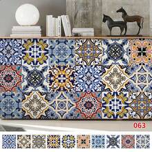 A Set Of 10 Pieces, 10X10CM, Bohemia, Mandura Splicing Small Floral Stickers, Simulation Tile Stickers, Home Renovation Kitchen And Bathroom Decoration Stickers, Kitchen Stickers, Anti-Oil Stickers, Personalized Stickers, Renovation Stickers, Colorful Stickers, Kitchen Renovation, Bathroom Renovation, Suitable For Flat Walls, Suitable For Living Room, Suitable For Kitchen, Suitable For Bathroom - Multicolor - View 8