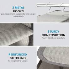 Hanging Shoe Organizer For Closet, 10 Shelves - Hanging Shoe Rack W/ Side Pockets - Narrow, Space Saving, Durable - Grey - View 5