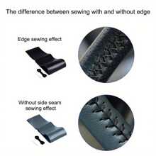Car Steering Wheel Braid Cover Needles And Thread Artificial Leather Car Covers Suite 4 Color DIY Texture Soft Auto Accessories - one-size - View 7