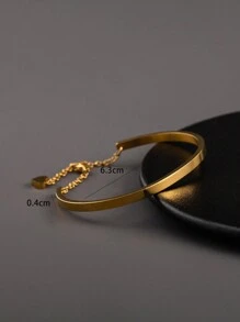 1 Stück minimalistisches und modisches 18K vergoldetes Edelstahl Herz-förmiges Anhänger Armband, lässiges Accessoire als Geschenk für Männer zu Valentinstag, Mütter, Muttertag