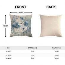 1 件花卉 3D 印花枕套/靠垫套，3 种尺寸可选，沙发和地板装饰（不含枕芯） - 彩色 - 查看 5