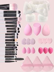Bộ cọ trang điểm 41 món bao gồm: 20 cọ trang điểm, 3 miếng mút trang điểm, 3 bông phấn tam giác, 3 dây buộc tóc, 6 mút trang điểm mini, 6 miếng mút ngón tay. Một bộ dụng cụ trang điểm hoàn chỉnh với cọ lông mềm, mút trang điểm, mút trang điểm, thích hợp cho bảng phấn mắt, cọ trang điểm, phấn mắt dạng lỏng, phấn phủ, kẻ mắt, son môi, son bóng, cọ môi, cọ phấn mắt, cọ phấn, cọ nền, gel tóc, mi giả, mũ tắm, nước hoa, son môi và nhiều đồ lưu trữ khác, hoàn hảo cho du lịch, kỳ nghỉ, tiệc tùng, họp hành, chuyến công tác, bộ cọ, bộ cọ trang điểm, bộ trang điểm hoàn chỉnh, bộ cọ trang điểm, bộ trang điểm hoàn chỉnh, bộ cọ, bộ cọ trang điểm, bộ quà tặng trang điểm - Nhiều màu - Xem 13