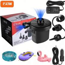 Inflador Eléctrico Ca Para Colchones Y Piscinas Inflables - Negro - Ver 1