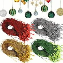 100 sợi dây thẻ cao cấp 7,87in, dây treo thẻ bền chắc có vòng ghim, dây buộc cho đồ trang trí cây thông Noel, đồ thủ công tự làm và gắn thẻ quà tặng - Nhiều màu - Xem 2