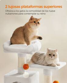 Feandrea Cat Tree MPCT192T01 - White - View 3
