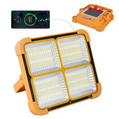 1 X 高功率太阳能可充电工作灯，264 LED 高流明便携式泛光灯，带磁性底座，IP66 防水 5 模式 LED 工作场所照明手电筒，适用于机械师露营、钓鱼、汽车维修