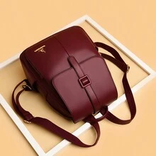 1pc Women's PU Leather Backpack, Suitable For Commuting And Daily Use