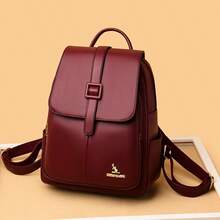 1pc Women's PU Leather Backpack, Suitable For Commuting And Daily Use