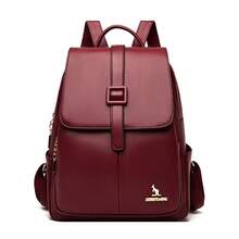 1pc Women's PU Leather Backpack, Suitable For Commuting And Daily Use