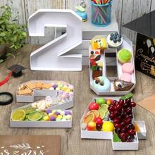 1 Stück Multi-Zweck Party Süßigkeiten Box, geeignet für Weihnachten, Geburtstag, Junggesellinnenabschied und Hochzeit. 2024 Abschluss/Geburtstags Party Deko Zahlen-förmige Papier Cupcake Halter Set, Halloween, Halloween Dekoration - Weiss - Übersicht 1