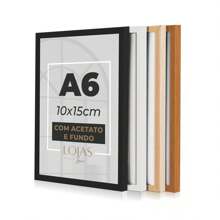 Kit 2 Photo Frames 10x15cm A6 Frames Acetate Frames And Tie Back - 黑色 - 查看 1