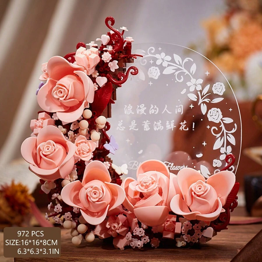 New 999 Pieces High Difficulty Romantic Flower Blooming Series Handmade