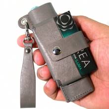 1 件女士高端挂绳纯色皮革保护套，便携式储物袋适用于 IQOS ILUMA I ONE 和香烟盒，时尚、优雅且节省空间